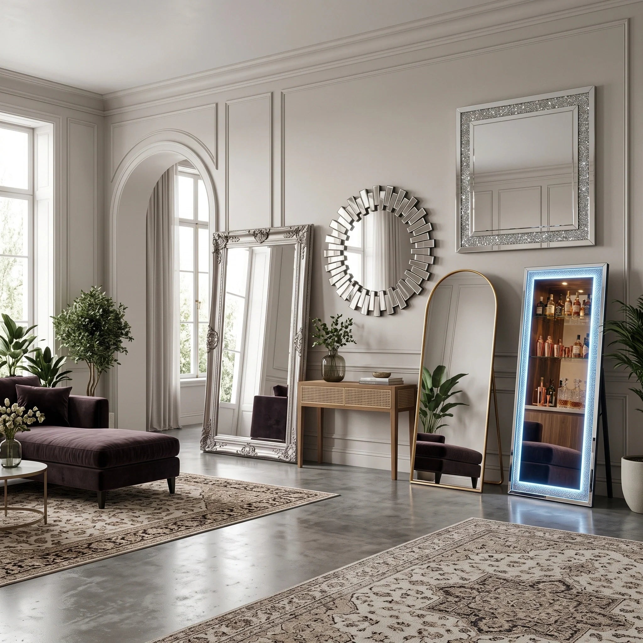 Mirrors collection with wall mirrors standing mirrors and bathroom mirrors UK