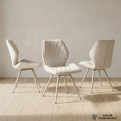 Cambridge Upholstered Dining Chairs – Beige or Grey (Set of 4)