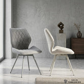 Cambridge Upholstered Dining Chairs – Beige or Grey (Set of 4)