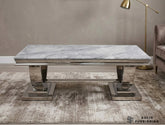 Chelsea Chrome Marble Coffee Table – Luxury Circular Frame Centre Table