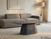 Davos Grey Ceramic Oval Coffee Table – Modern Sculptural Centre Table