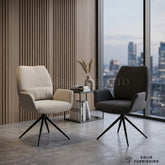 Fairmont 360 Swivel Dining Chairs – Beige or Grey (Set of 2)