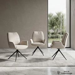 Fairmont 360 Swivel Dining Chairs – Beige or Grey (Set of 2)