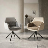Florence 360 Swivel Dining Chairs – Beige or Grey (Set of 2)