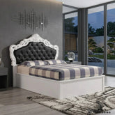Italian High Gloss Rugby Ottoman Storage Bed – Double & King Size