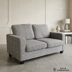 Lucy Grey Fabric Sofa Set – Compact 3 & 2 Seater Sofas UK | Soft Fabric Modern Design