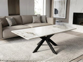Milan Ceramic Coffee Table – Cross Pedestal Modern Centre Table