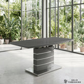 Milan High Gloss Extendable Dining Table – 140cm to 180cm Modern Pedestal Table