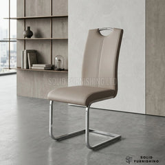 Milan Upholstered Dining Chairs – Chrome Cantilever Frame (Set of 2)