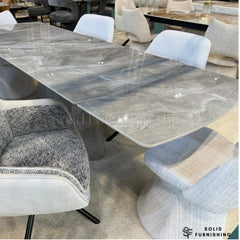Monaco Grey Sintered Stone Extendable Dining Table – 160cm to 240cm Luxury Dining Table
