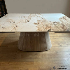 Monaco Pandora Beige Extendable Sintered Stone Dining Table – 160cm to 240cm Luxury Dining Table