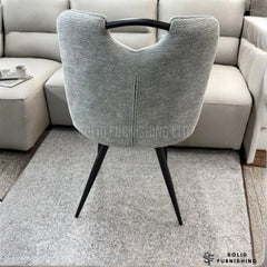 Monza Grey Fabric Dining Chairs – Quilted Upholstered Chairs (Set of 4)
