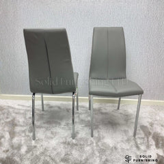Morano 4 Seater Grey Glass Dining Set with Carlo Chairs – Affordable Dining Set UK