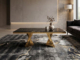 Ravello Black & Gold Marble Coffee Table – Luxury Marble Living Room Table