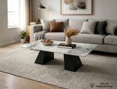Roma White Ceramic Coffee Table – Modern Sculptural Centre Table