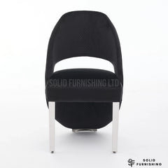 Santorini Silver Frame Dining Chairs – Black, Cream or Grey Upholstered Chairs (Set of 2)