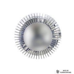 Segmented Round Wall Mirror 100cm – Silver Mirrored Decorative Mirror