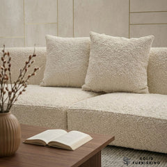 Siena Ivory Bouclé 5 Seater Curved Sofa – Left Hand / Right Hand Configuration