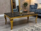 Sofia Black & Gold Marble Coffee Table – Luxury Living Room Statement Table