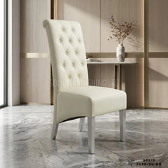 Sofia Set of 2 PU Leather Lion Knocker Dining Chairs