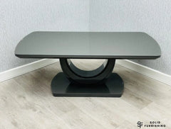 Texas Grey High Gloss Coffee Table – Modern U Shaped Living Room Centre Table