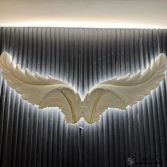 Wide LED Wings Wall Art – 140x55cm Dimmable Light Up Feather Decor
