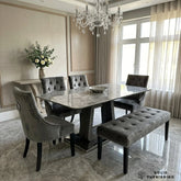 Zermatt 120cm Grey Ceramic Dining Table – Fixed Top | Solid Furnishing LTD