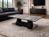 Zermatt Grey Ceramic Coffee Table – Modern Rectangular Centre Table