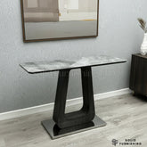 Zermatt Grey Ceramic Console Table – Modern Hallway Table