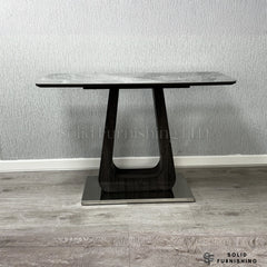 Zermatt Grey Ceramic Console Table – Modern Hallway Table