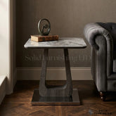 Zermatt Grey Ceramic Side Table