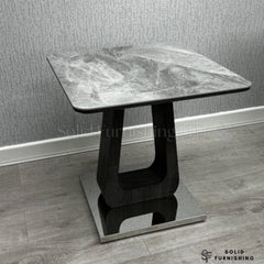 Zermatt Grey Ceramic Side Table
