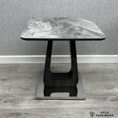 Zermatt Grey Ceramic Side Table