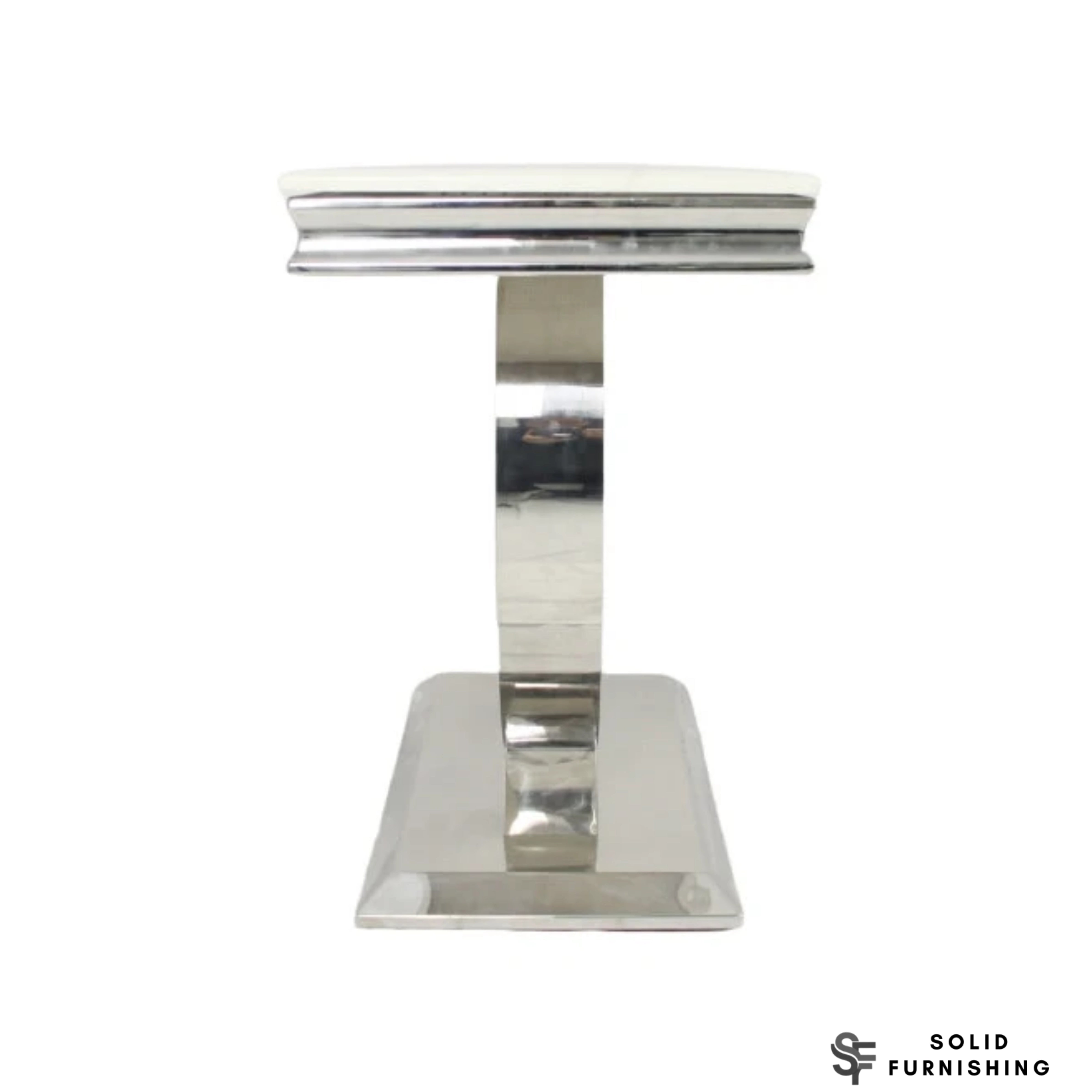 Ariana Chrome Console Table – Modern Hallway Table with Marble & Ceramic Top Options