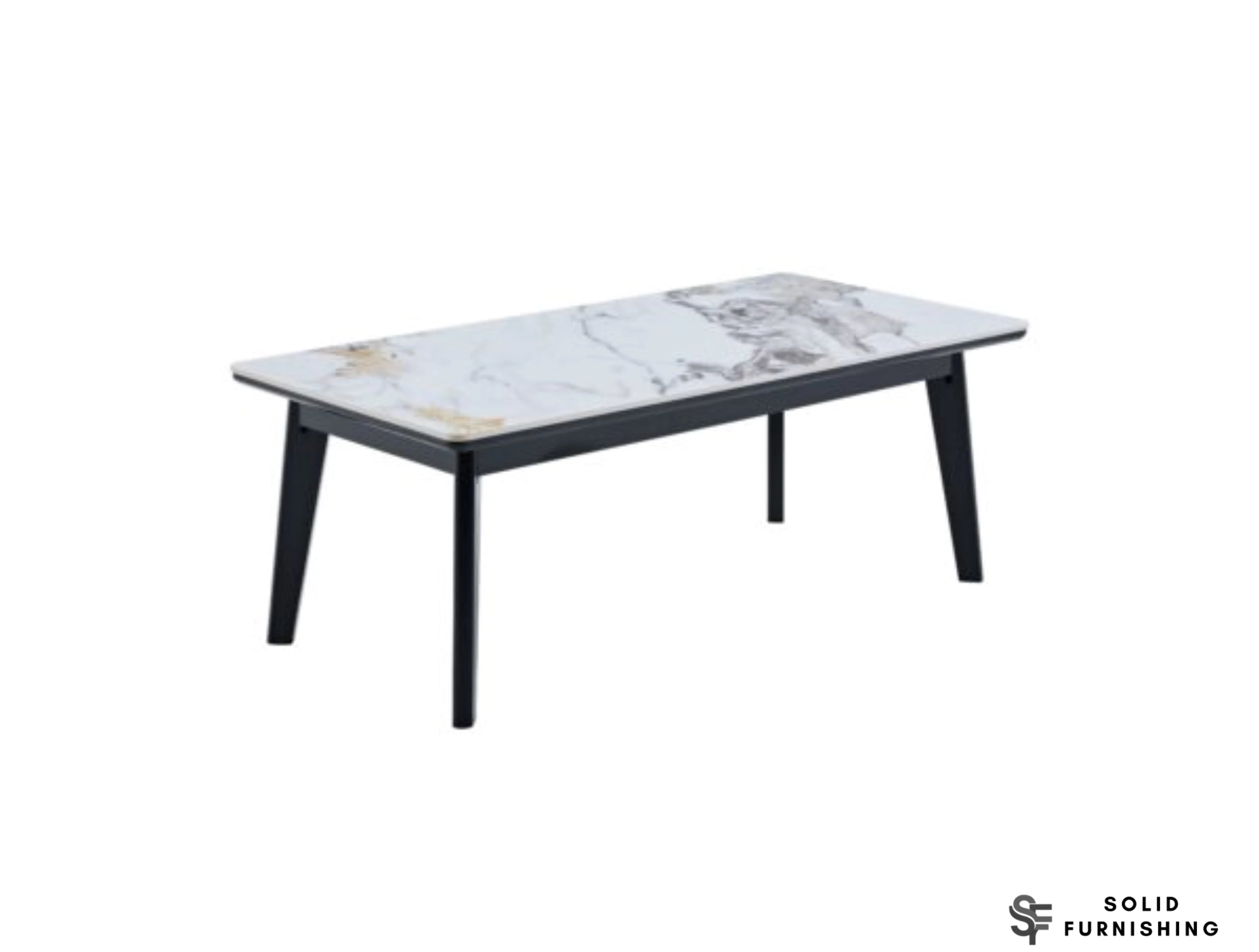 Arizona Cream Ceramic Coffee Table – Slim Marble Look Living Room Table