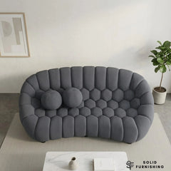 Bella Grey Bubble Style 3 Seater Sofa – 3D Mesh Fabric | Modern Sculptural Design