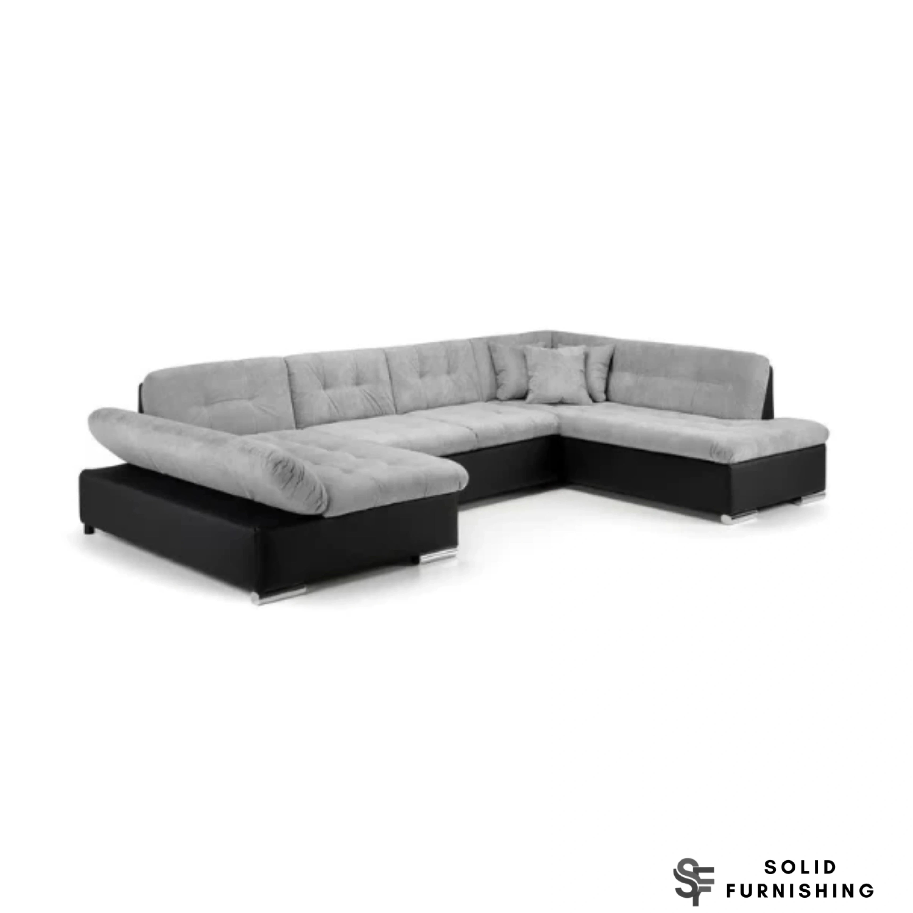 Bergen U Shape Sofa Bed with Storage – Large 6 Seater Corner Sofa UK