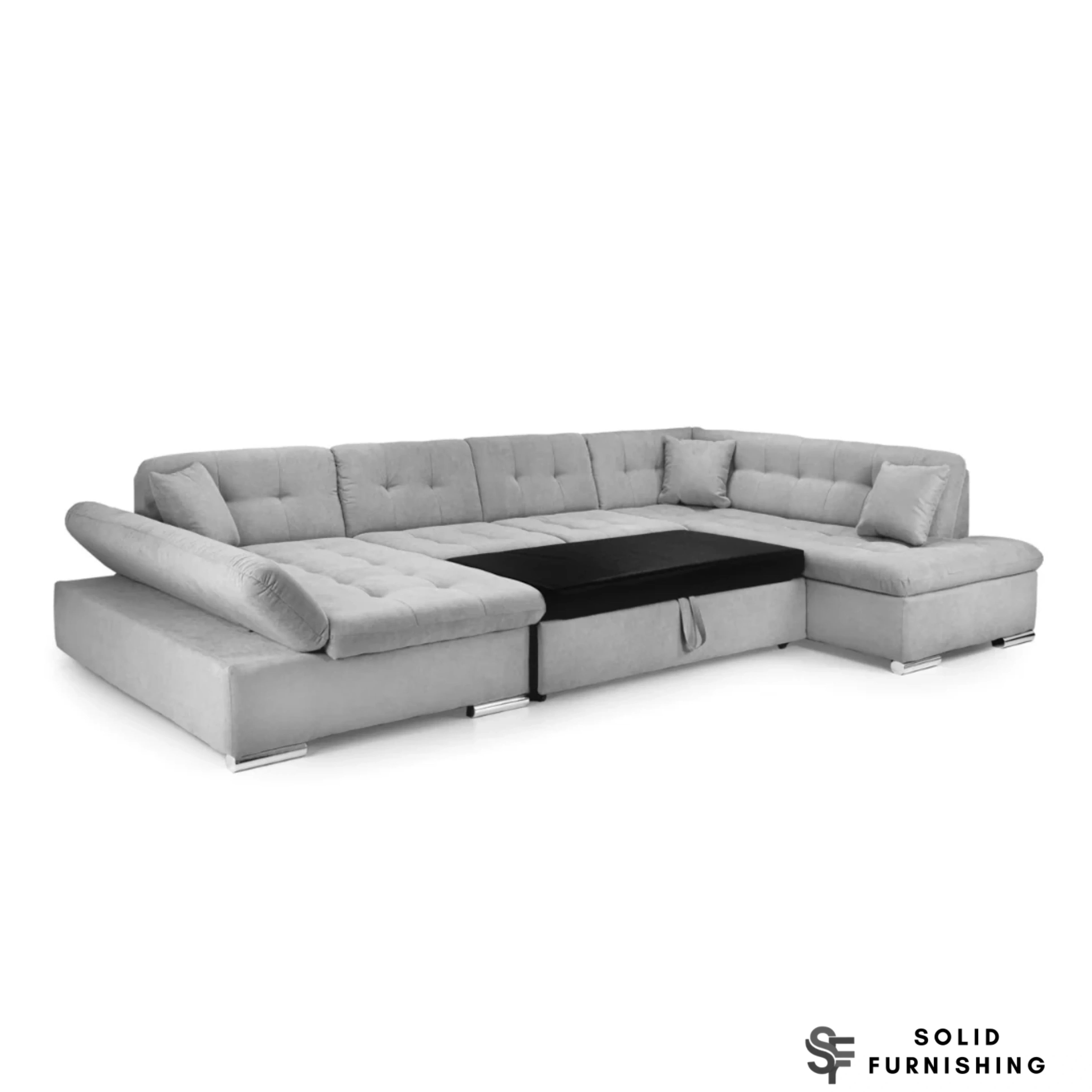 Bergen U Shape Sofa Bed with Storage – Large 6 Seater Corner Sofa UK