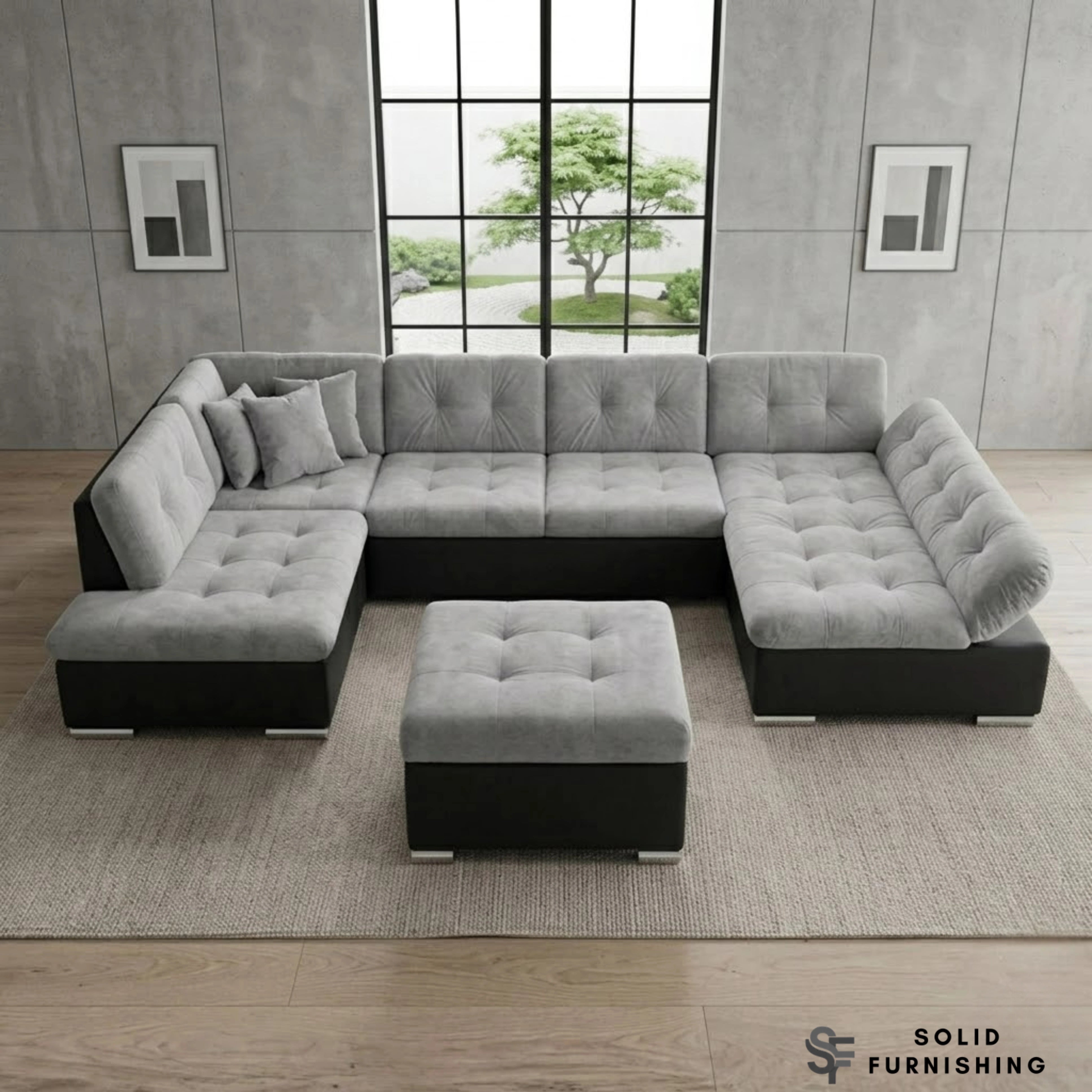 Bergen U Shape Sofa Bed with Storage – Large 6 Seater Corner Sofa UK