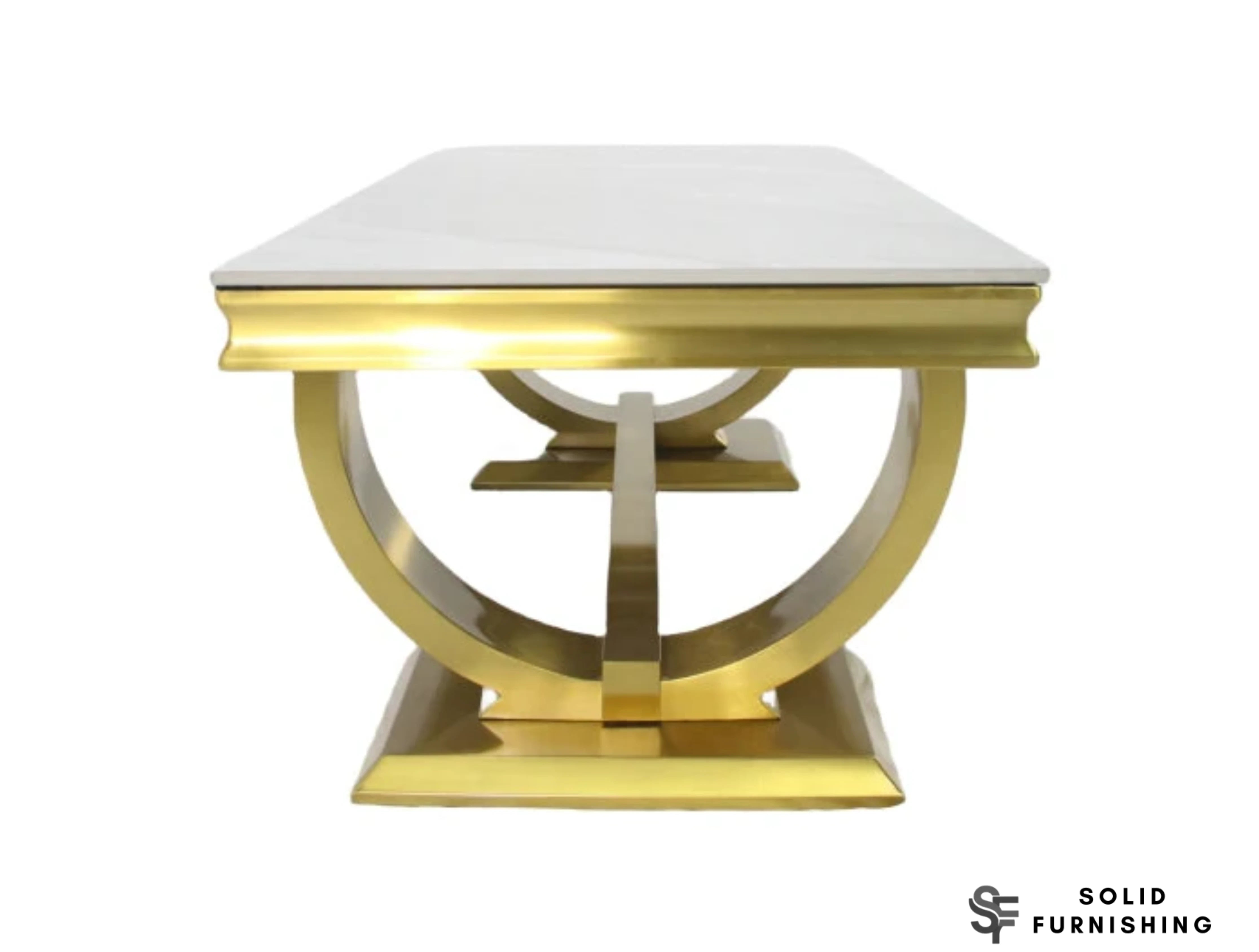 Chelsea Gold Marble Coffee Table – 5 Marble Top Options with Circular Frame