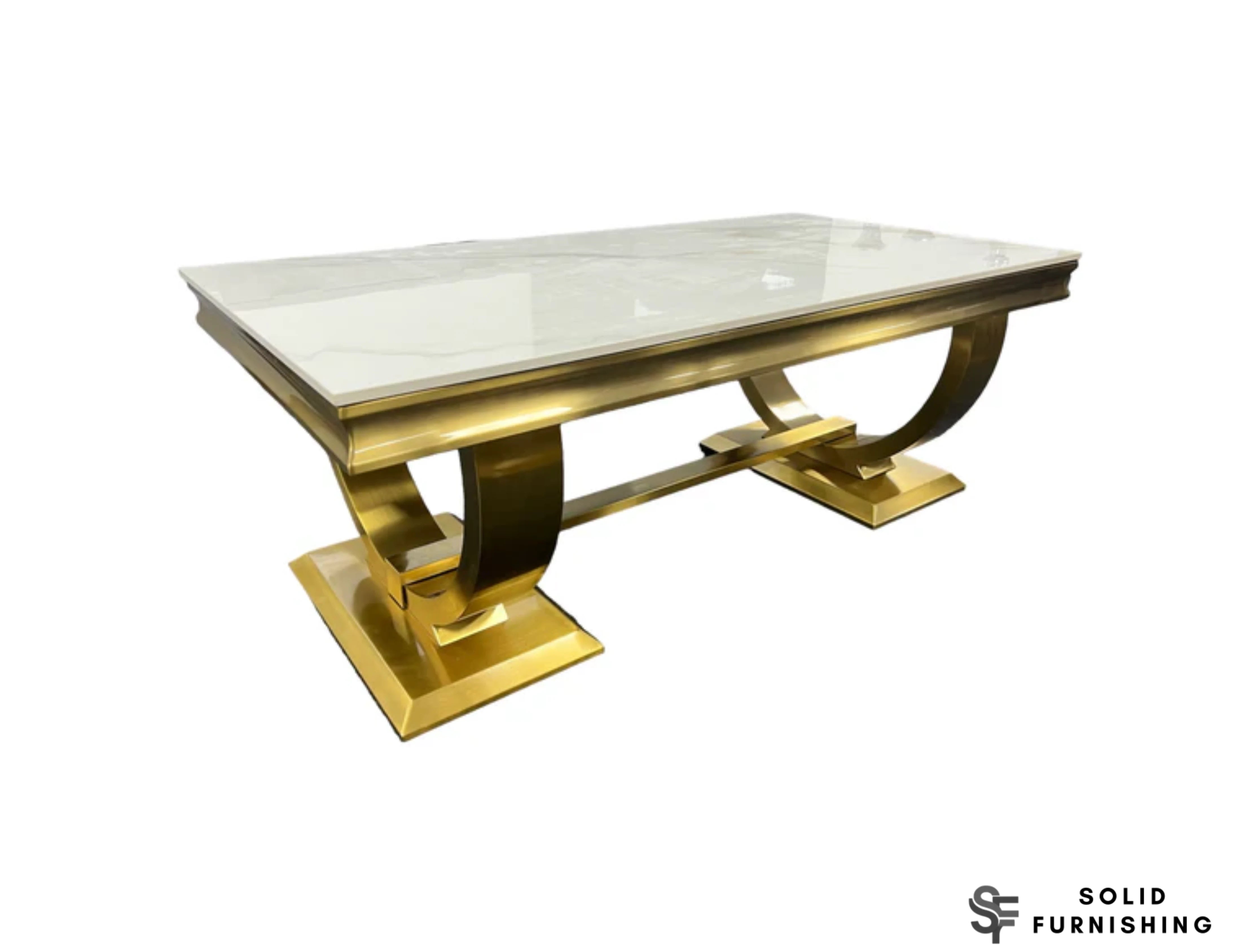 Chelsea Gold Marble Coffee Table – 5 Marble Top Options with Circular Frame