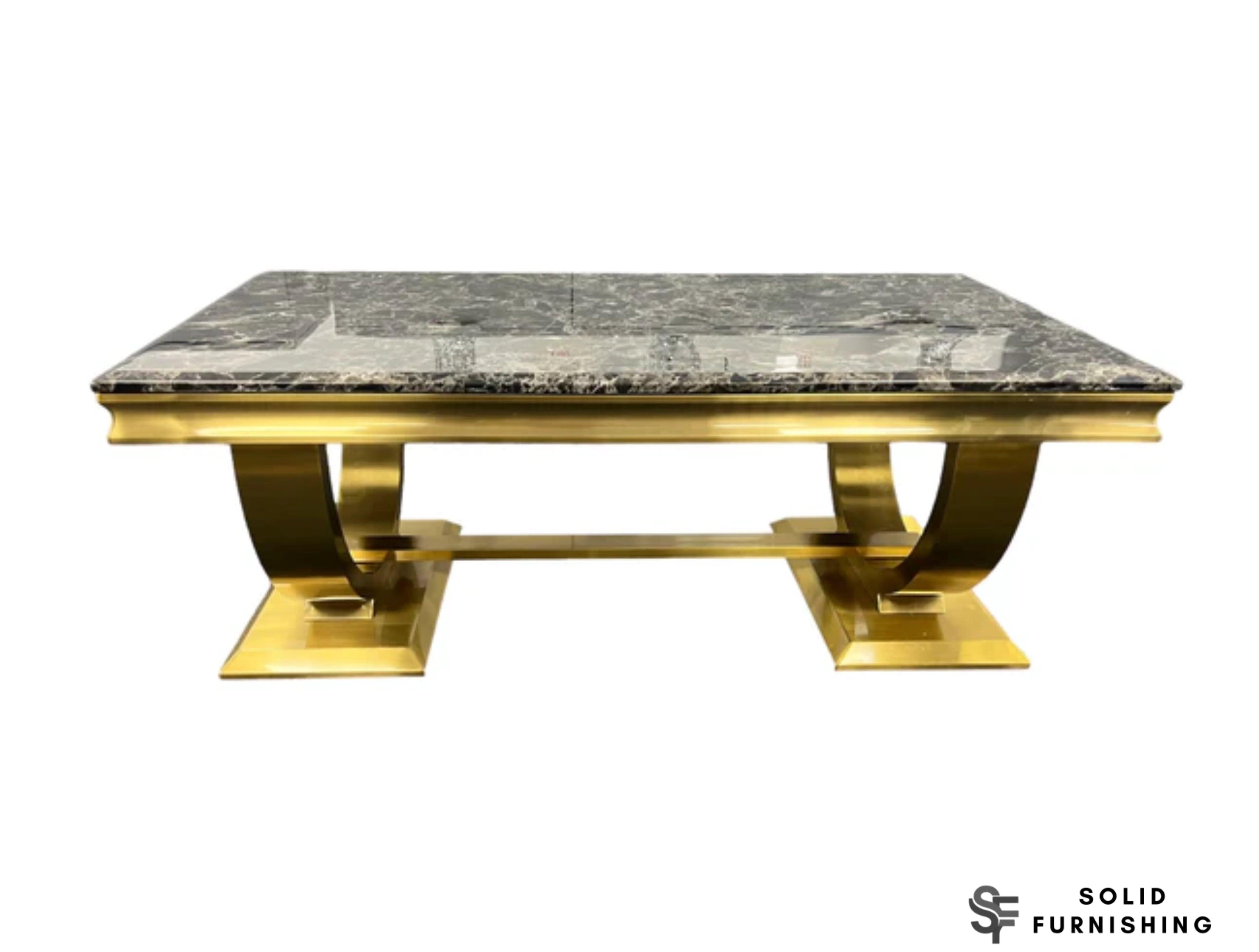 Chelsea Gold Marble Coffee Table – 5 Marble Top Options with Circular Frame