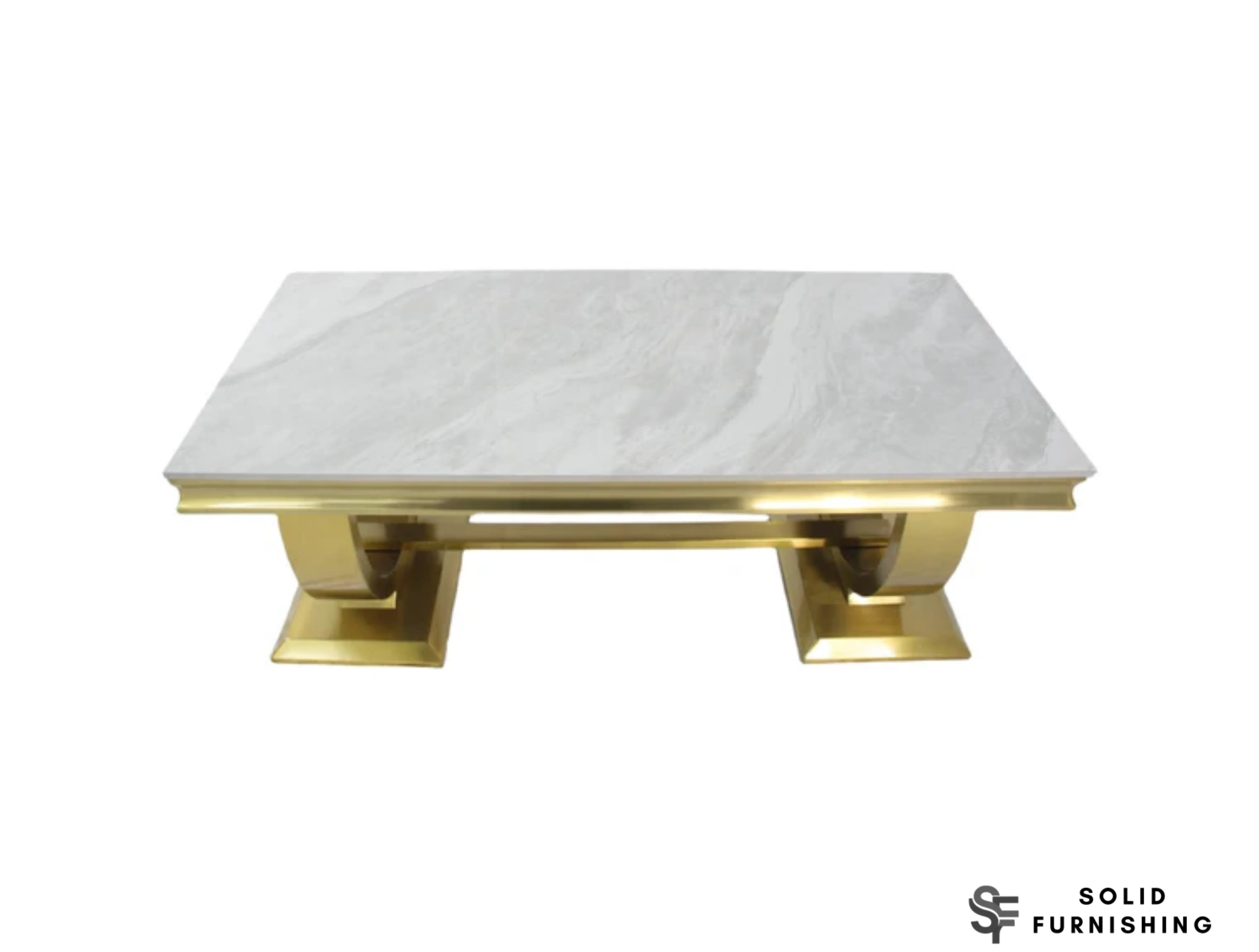 Chelsea Gold Marble Coffee Table – 5 Marble Top Options with Circular Frame