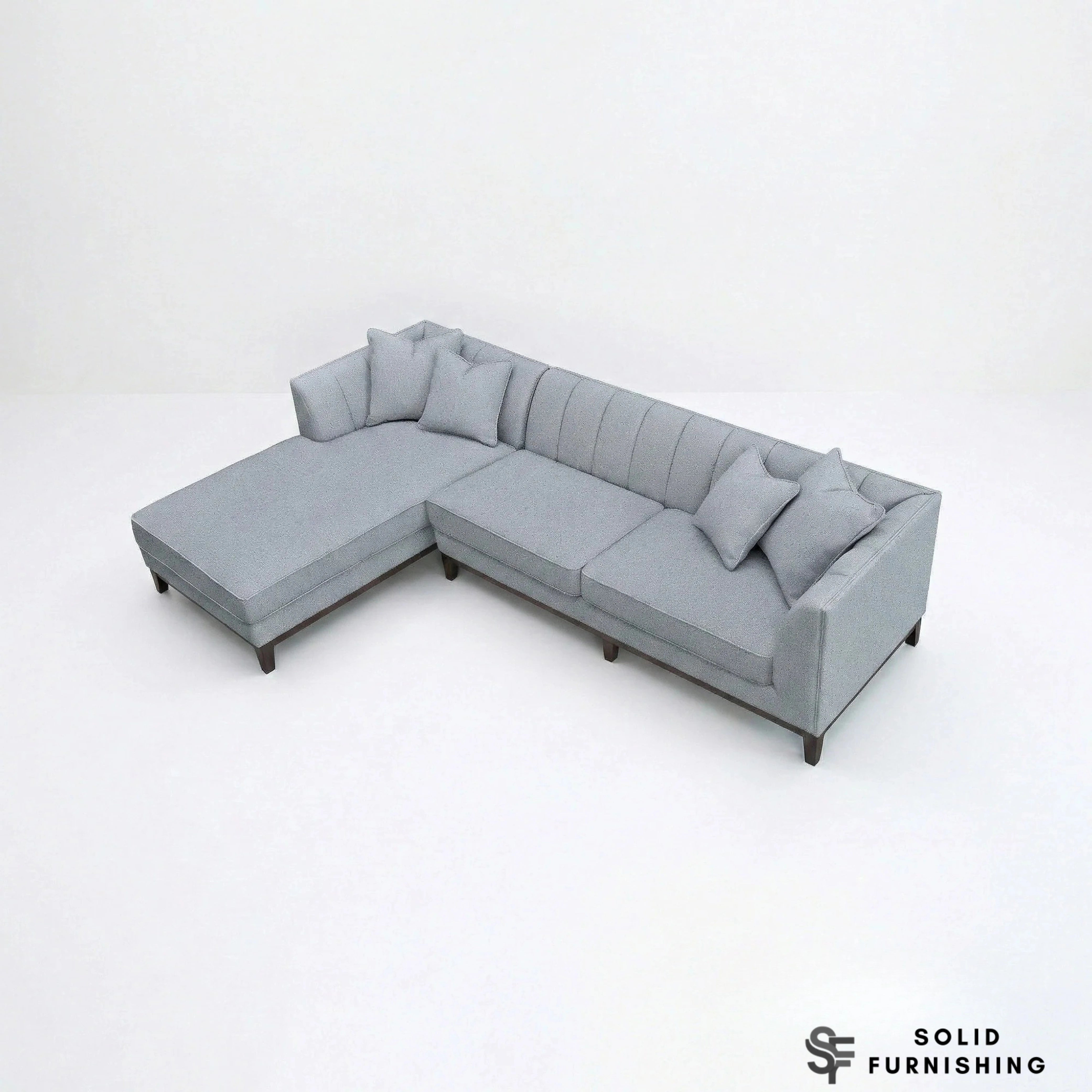 Cooper Right Hand / Left Hand Facing Corner Sofa – Dolphin Grey Bouclé | Mid Century Design