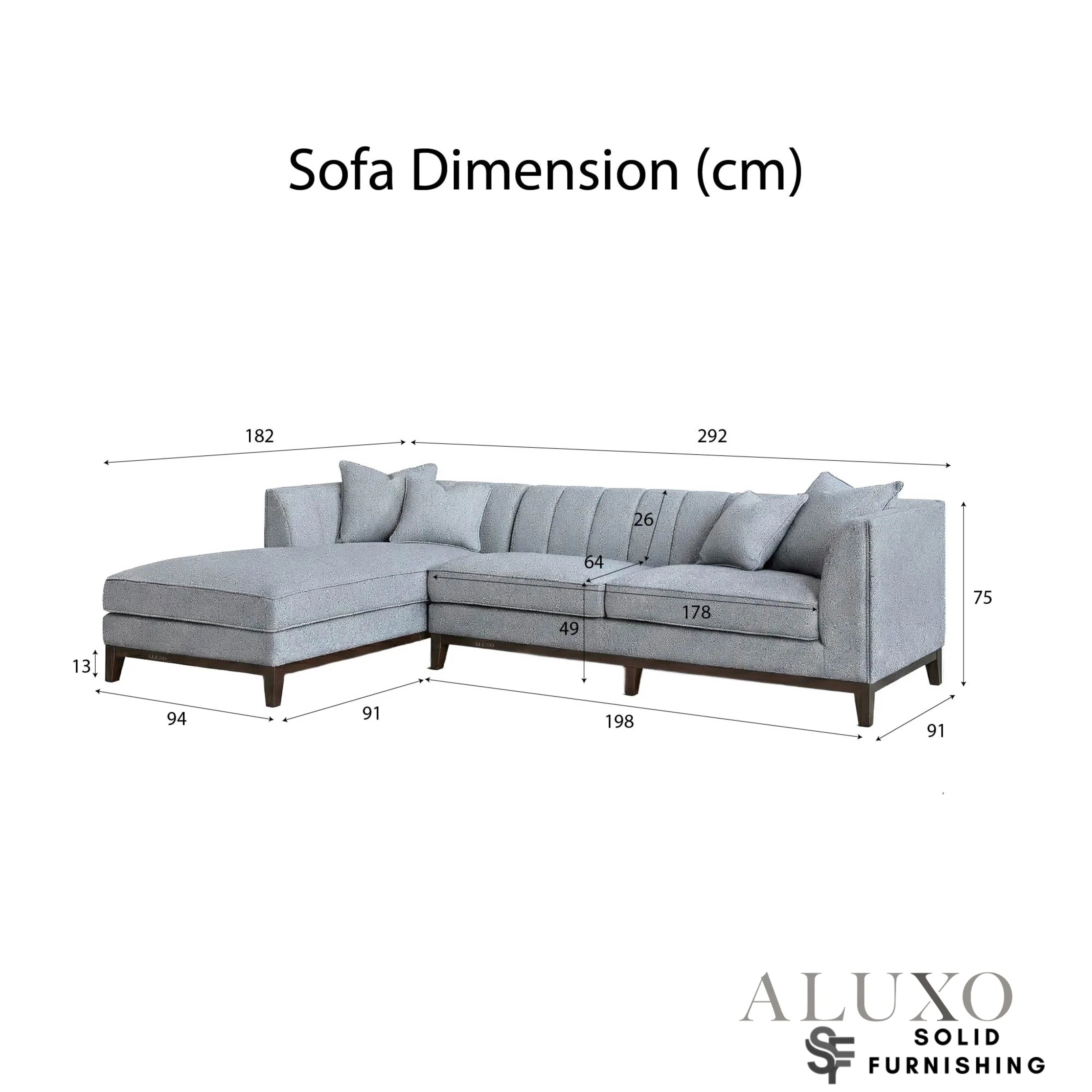 Cooper Right Hand / Left Hand Facing Corner Sofa – Dolphin Grey Bouclé | Mid Century Design