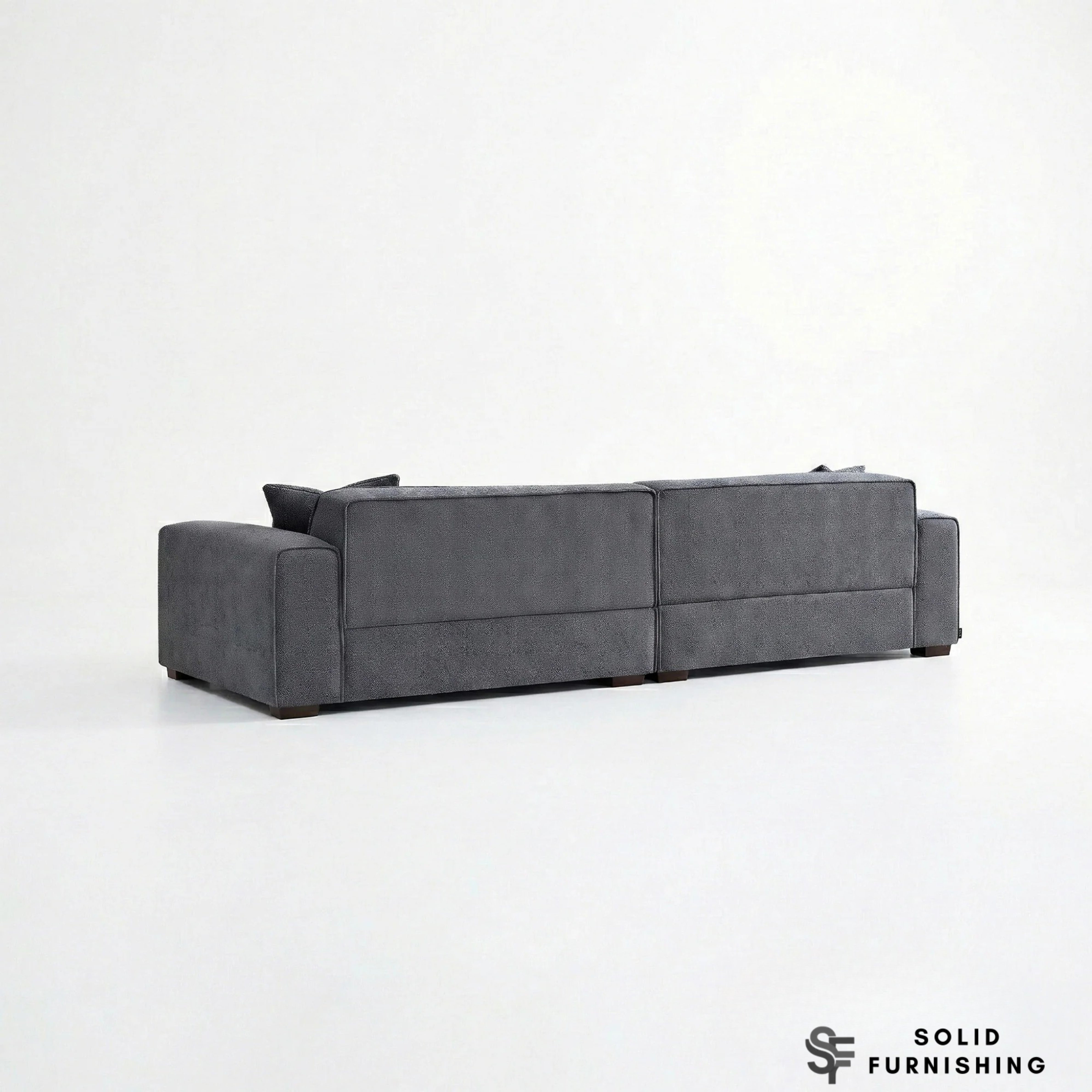 Dakota Sofa Range – Charcoal Grey Bouclé | 4 Seater, 3 Seater, Armchair & Stool