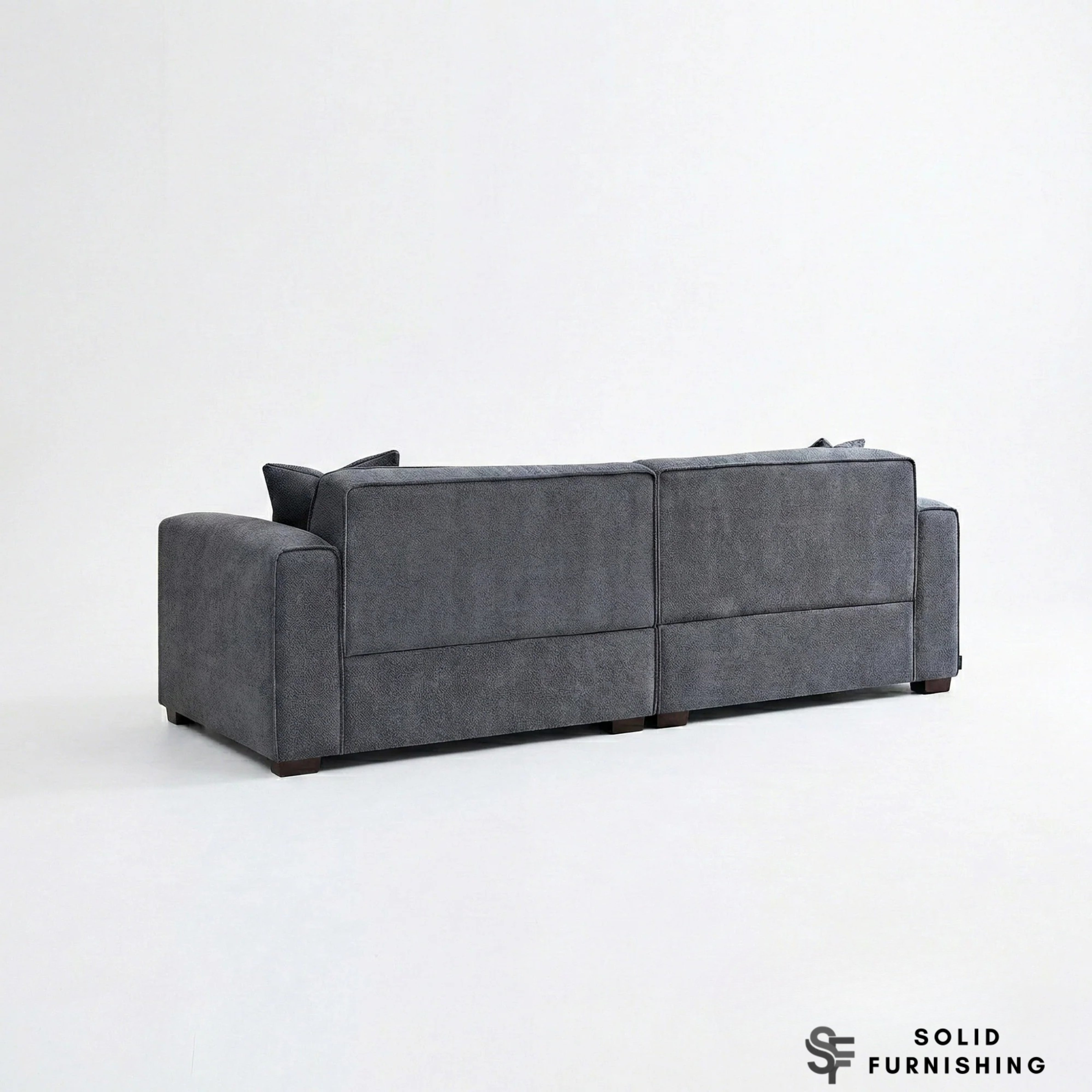 Dakota Sofa Range – Charcoal Grey Bouclé | 4 Seater, 3 Seater, Armchair & Stool