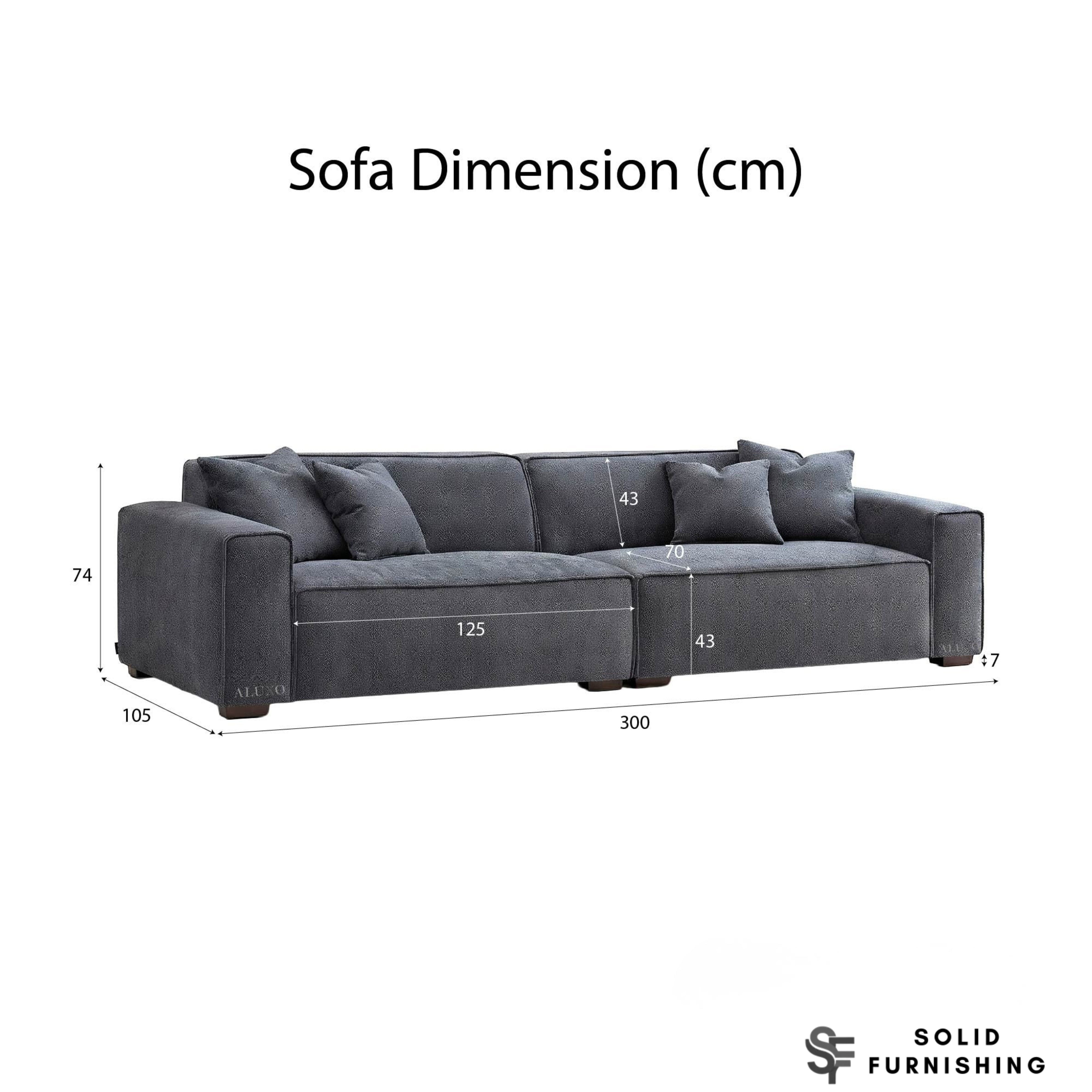 Dakota Sofa Range – Charcoal Grey Bouclé | 4 Seater, 3 Seater, Armchair & Stool