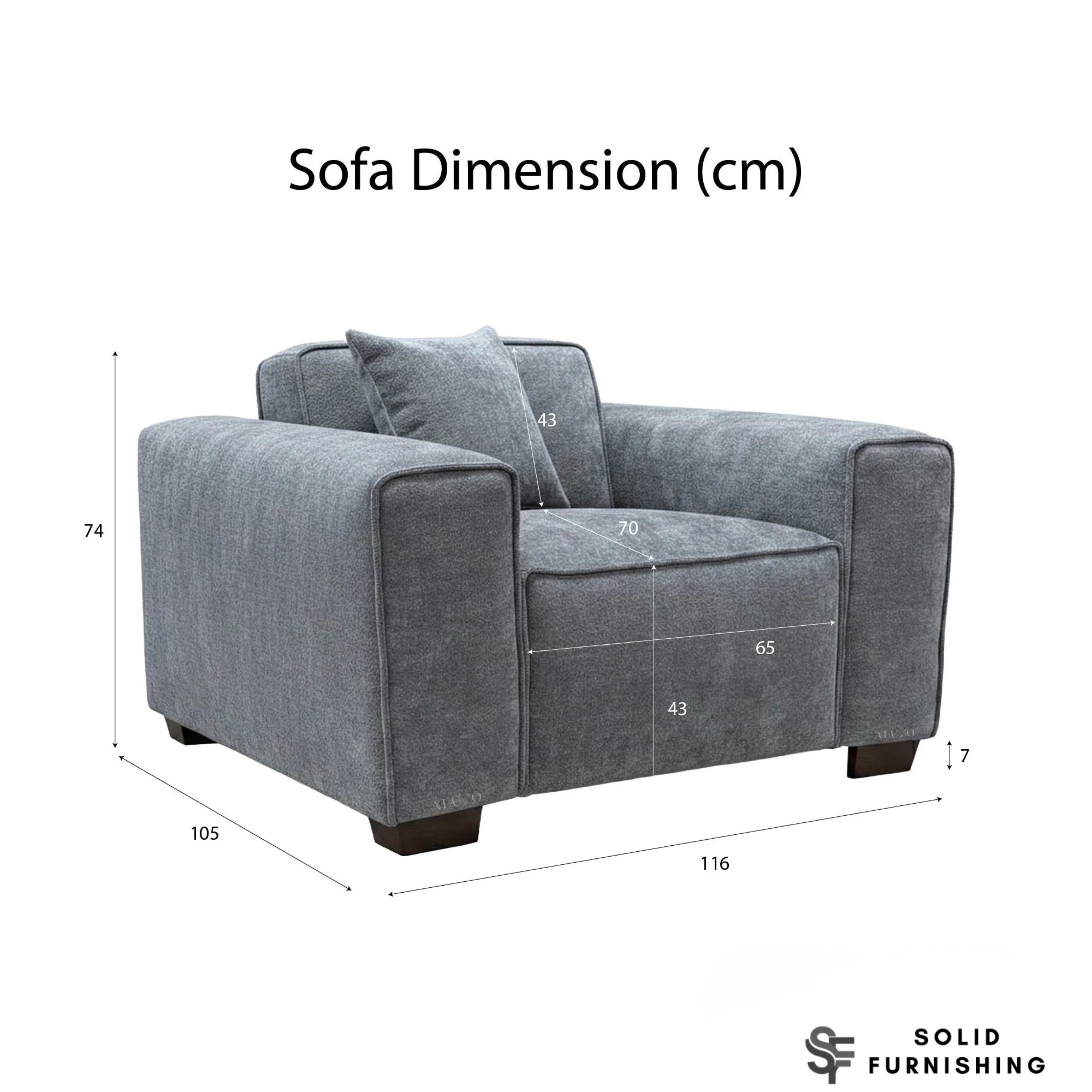 Dakota Sofa Range – Charcoal Grey Bouclé | 4 Seater, 3 Seater, Armchair & Stool