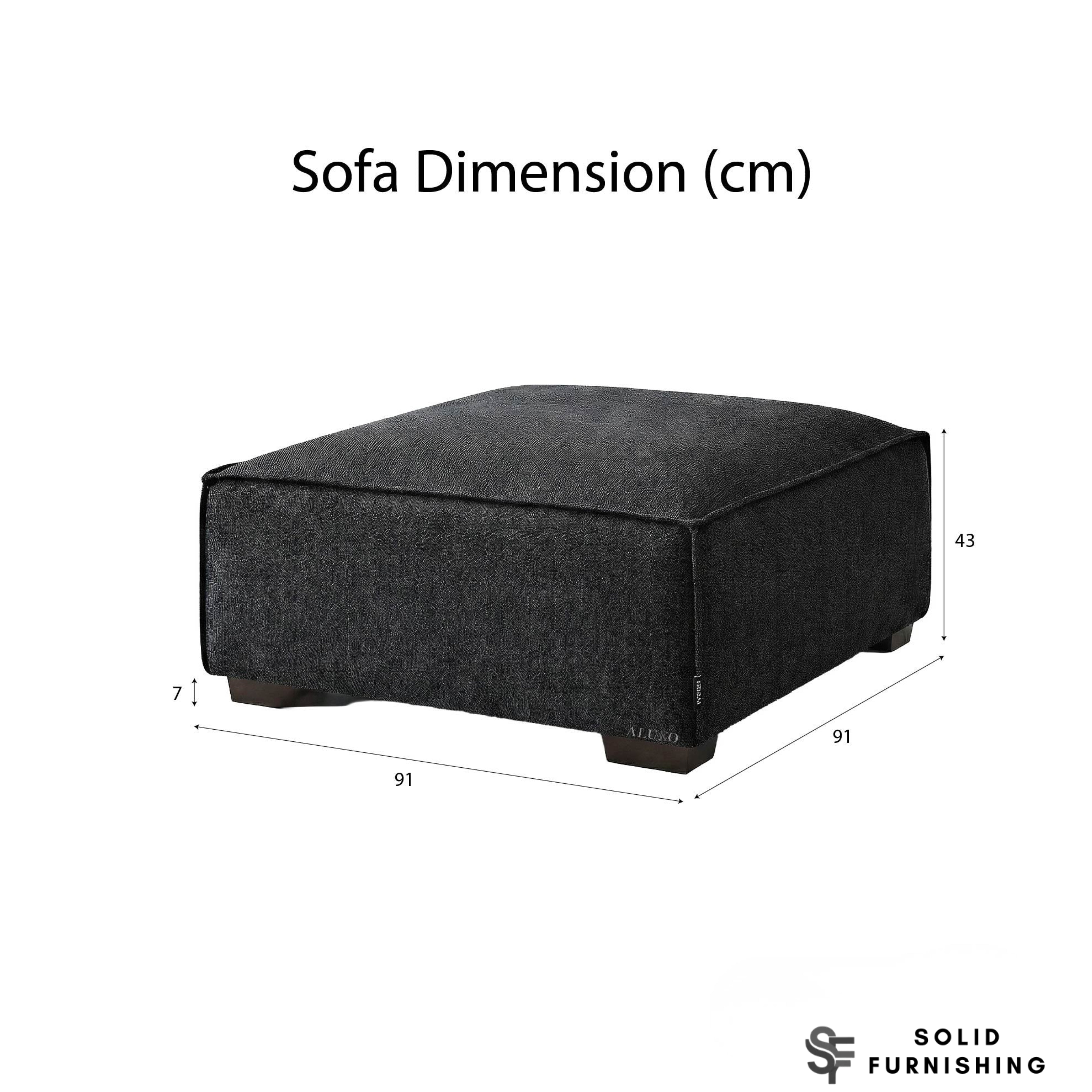 Dakota Sofa Range – Midnight Black Bouclé Fabric | 4 Seater, 3 Seater, Armchair & Stool